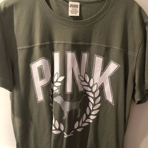 army green PINK t-shirt